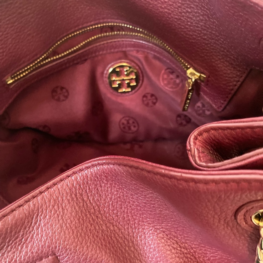 Tory Burch Burgundy Leather Bag - Picture 3 of 6